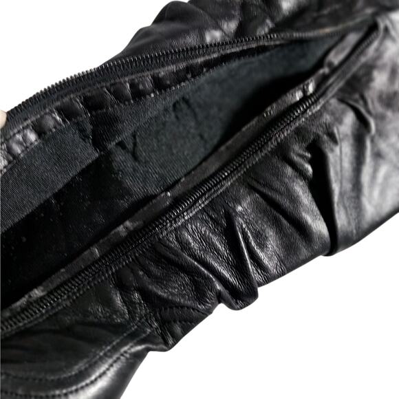 JESSICA SIMPSON! YANA BLACK SUPER SOFT GENUINE LEATHER SCRUNCHY BOOTS! SZ 7.5B - Picture 11 of 13